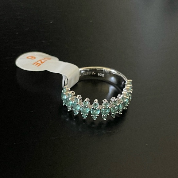 BP Paraiba Tourmaline Sterling Band (RBP 4624) - Picture 4 of 9